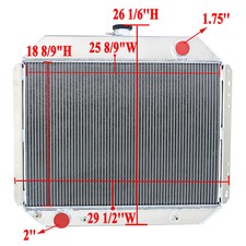 2 Rows Aluminum Radiator Fit 1966-1979 Ford Bronco F100 F150 F250 F350 TRUCK V8 picture