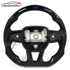 Colored LED Carbon Fiber Steering Wheel Fit Dodge Challenger Charger Durango 15+ picture