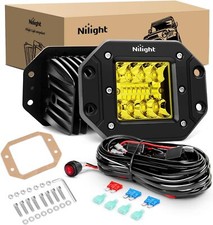 Nilight 2PCS 42W Flush Mount Amber LED Light Pods Upgraded Combo Beam Light picture