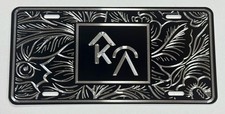 Custom Brand or Monogram Car Tag Diamond Etched Personalized Metal License Plate picture