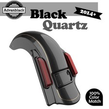 Advan Black Quartz 2 into 1 Dominator Stretched Rear Fender Fits 2014+ Harley picture