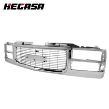 HECASA Chrome Grille Assembly w/ Composite Headlight For GMC C K 1500 1994-2000 picture