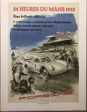 Porsche 24 Hrs Le Mans 1953  Spyder / 356 Licensed Reprint.  Car Poster picture