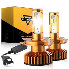 AUXBEAM F2 H4 9003 LED Headlight Bulbs Car & Truck High Low Beam Kit 6500K White picture