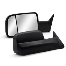 LH RH Tow Mirrors Fit 1999-2001 Dodge Ram 1500 2500 3500 Manual Fold Black picture