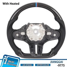 Real Carbon Fiber Flat Steering Wheel Heated For BMW G20 G22 G29 G80 M4 F40 F44 picture