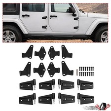 Fits 2007-2018 Jeep Wrangler JK Body Door Hinge Replacement Set Screw-On 16pcs picture