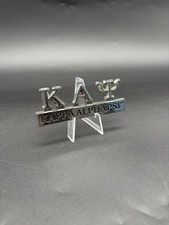Kappa Alpha Psi Plastic Auto Emblem Badge - Silver Tone Fraternity Crest picture