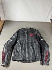 Honda Motorbike Leather Jacket MotoGP Motorcycle Racing Biker Padded Sz L picture