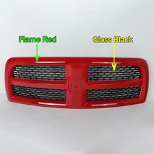 Flame Red & Black Front Upper Grille Laramie Style For RAM 2500 3500 2013-2018 picture