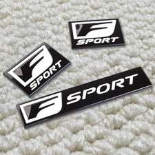 3x F-Sport Emblem Fender Rear Side Badge For IS-F GS F RC IS250 350 Glossy Black picture