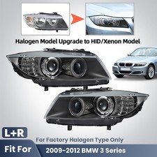 For 2009-2012 BMW E90 3-Series Headlight Halogen Upgrade To HID/Xenon Model Pair picture