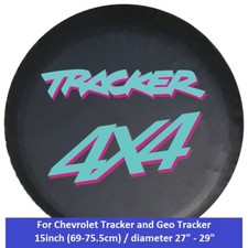 90's turquoise Tracker spare tire cover - for Chevy or Geo Tracker picture