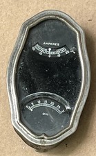vintage 1920s-1930s amperes oil pressure duplex gauge picture