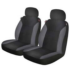 2 Piece Repreve Universal Front Car Seat Covers - Black and Gray picture