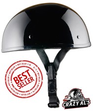 REAL Crazy Al's WSB World's Smallest Lightest GLOSS BLACK-DOT Beanie  Helmet picture