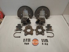94-04 Mustang Rear Brake Calipers Swap Over 79-93 Fox Brackets Flanges Anti Moan picture
