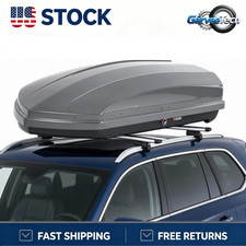 19.4 Cu. Ft. Car SUV Rooftop Cargo Box 220LB Luggage Carrier Dual-Side Opening picture