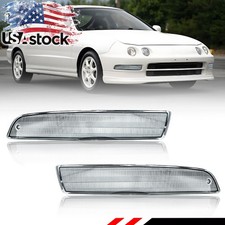 2X Euro Clear Lens Front Bumper Turn Signal Lights For 1994-1997 Acura Integra picture