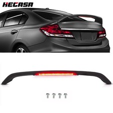 Matte Black Rear Trunk  Spoiler Wing w/LED For Honda Civic Sedan 2012-2015 2013 picture