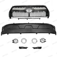 For RAV4 2009-12 Limited Bumper Upper Grille w/Chrome Trim+ Lower Cover/Fog lamp picture