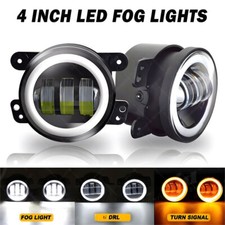 Pair 4 Inch LED Fog Lights Front Bumper Driving Lamps for Jeep Wrangler JK JL JT picture