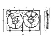 Dual Radiator & Condenser Cooling Fan Assembly for 03-06 Mitsubishi Outlander picture