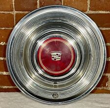 Genuine 1954-55 Cadillac DeVille Fleetwood Eldorado Hubcaps OEM Rare Chrome 15