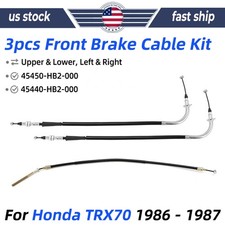For Honda TRX70 Upper Lower Front Brake Cable Kit Left&Right 1986-1987 3PCS/SET picture