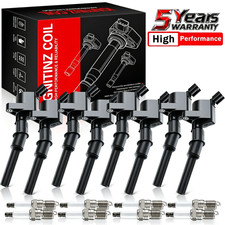 8X paquete de bobina de encendido y bujía de iridio para Ford F 150 4.6L 5.4L V8 picture