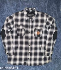 Harley Davidson Men’s Buffalo Quilted Grey Check Cotton Jacket 2XL 98192-17VM picture