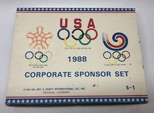 Vintage USA Olympic Classic Limited Edition 48 Pin Collection 1988 Original Box picture