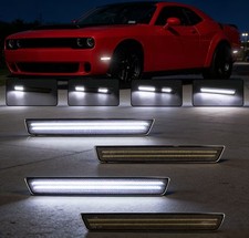 4x Dynamic Front Rear LED Side Marker Light Kit For 2015-2023 Dodge Challenger picture