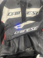 DAINESE RACING 3 D-AIR LEATHER JACKET BLACK/WHITE/LAVA-RED Size 54 Men’s picture