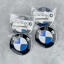 2PCS Front Hood & Rear Trunk (82mm & 74mm) OEM BMW Badge Emblem 51148132375 picture
