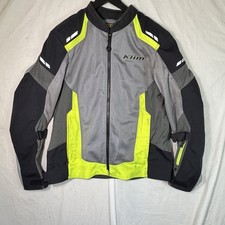 KLIM Induction Mesh Motorcycle Jacket Mens Large Hi Vis Yellow Gray 5060-003 picture