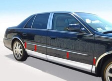 2000-2011 Cadillac DeVille/DTS Stainless Rocker Panel Trim Side Molding 8Pc 6