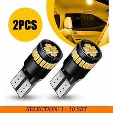 2-20x AUXITO T10 LED Bulbs Amber 194 W5W 2825 Trunk Glove Box Light Super Bright picture