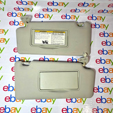 2008 - 2013 Nissan Rogue Sun Visors Set Pair Vinyl Left Right Gray OEM 11162 picture