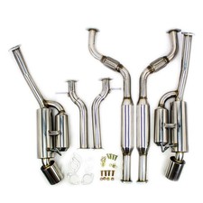 Rev9 Stainless Dual Cat-Back Exhaust Double Walled Tip For Nissan 370Z Z34 09-20 picture