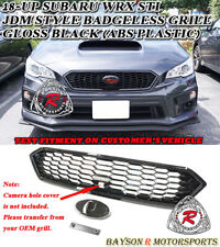 Fits 18-21 Subaru WRX STi JDM-Style Badgeless Front Grille (ABS Gloss Black) picture