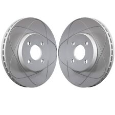 Front Slotted Disc Brake Rotors For Volkswagen Passat, Jetta, Golf; 4 Lugs-256mm picture