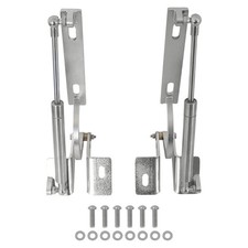 Billet Hood Hinge Pair w/ Gas Struts Mustang 79-93 picture