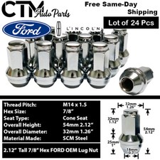 24Pc FORD OEM FACTORY 14X1.5 LUG NUT FOR F150/EXPEDITION/NAVIGATOR STOCK WHEEL picture
