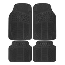 4PC Rubber Liner for Ford Fusion Floor Mats Black All Weather Semi Custom Fit picture