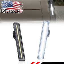 2X Clear White LED Rear Side Marker Lights For 80-89 Brougham Deville Fleetwood picture