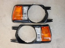 A PAIR RH+LH HEADLIGHT  DOOR BEZEL ROUND W/CORNER LAMP 80-81 SUBARU picture