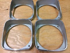 1968 BUICK LE SABRE HEAD LIGHT GRILL BEZEL SET 4PCS USED GM picture