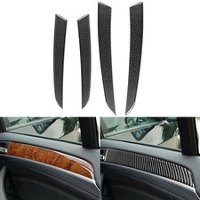4Pcs Real Carbon Fiber Interior Door Panel Cover For BMW X5 X6 E70 E71 2007-2013 picture