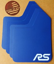 [SR] 2016+ FORD FOCUS RS Mud Guard Flaps STARTER Set BLUE w/ Logo (NO HARDWARE) picture